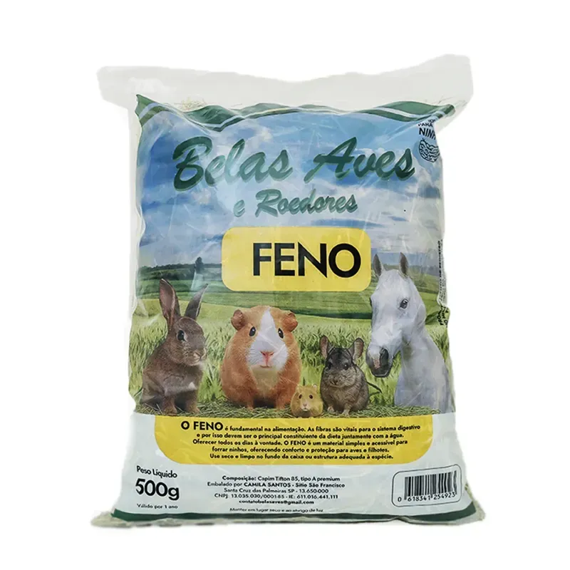 Feno Premium para Coelhos e Porquinhos 1kg